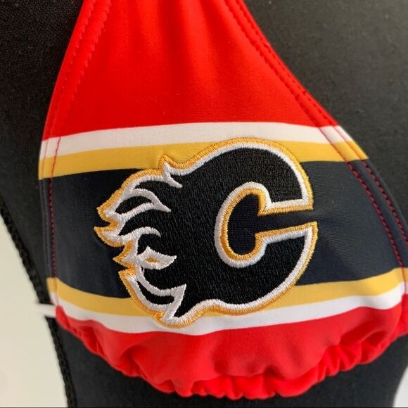 NHL Calgary Flames bikini tops Sz S - Picture 4 of 9